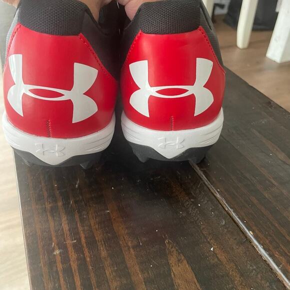 Under Armour Mens Size 13 Baseball Cleats Shoes Red Black Athletic NEW MLB - Picture 4 of 7